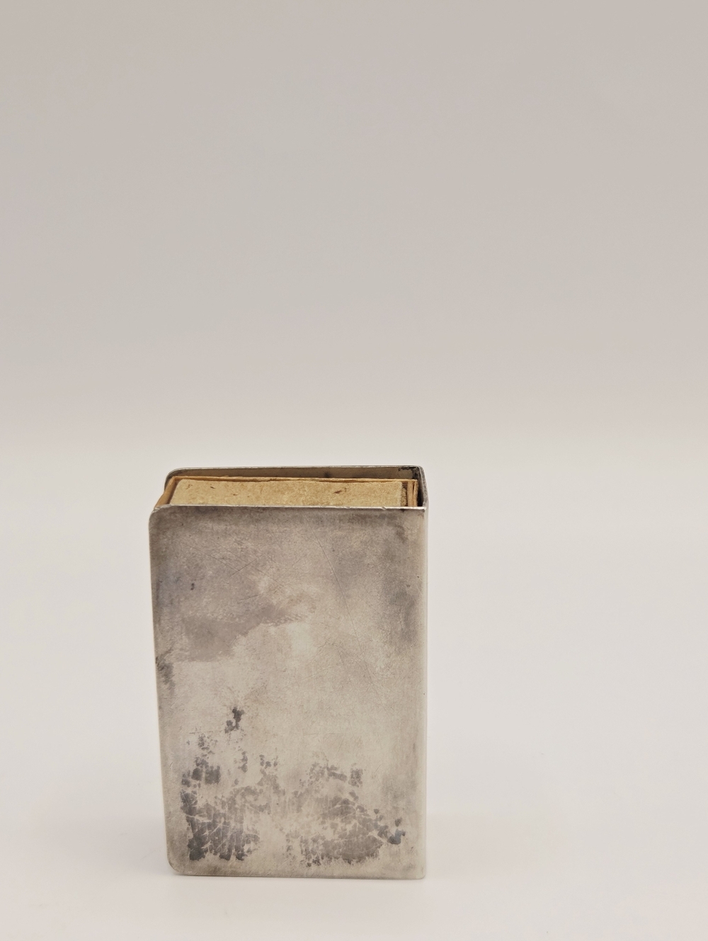 Vtg Silver 900 Fine Pictorial Everyday Life Match Holder With Vintage Matches - Picture 5 of 15
